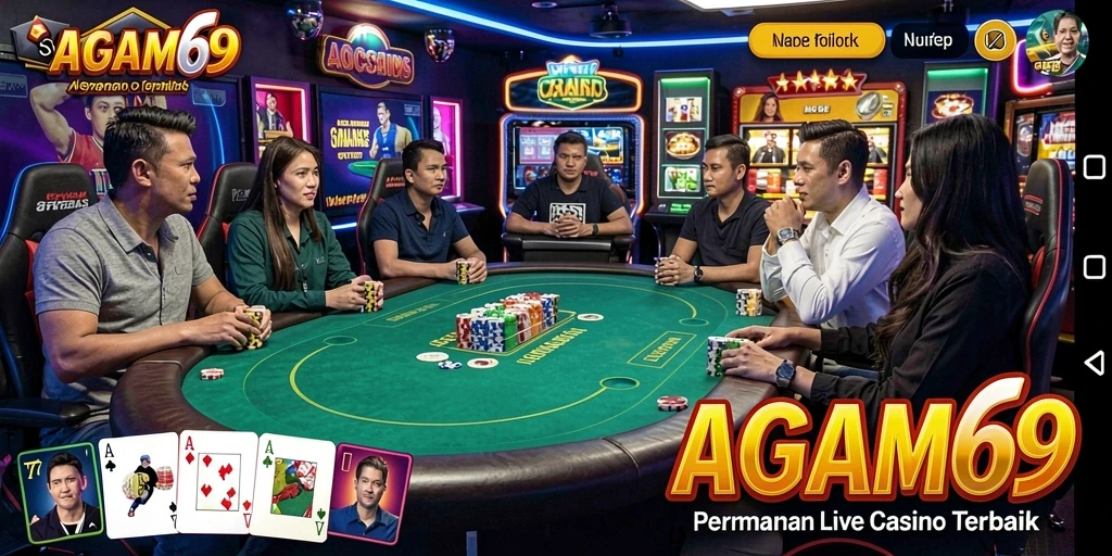 Tampilan gameplay Live Casino AGAM69 yang menarik dan interaktif.