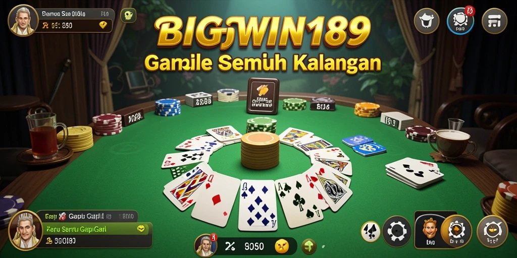 Tampilan gameplay Gaple yang seru dan interaktif di BIGWIN189.