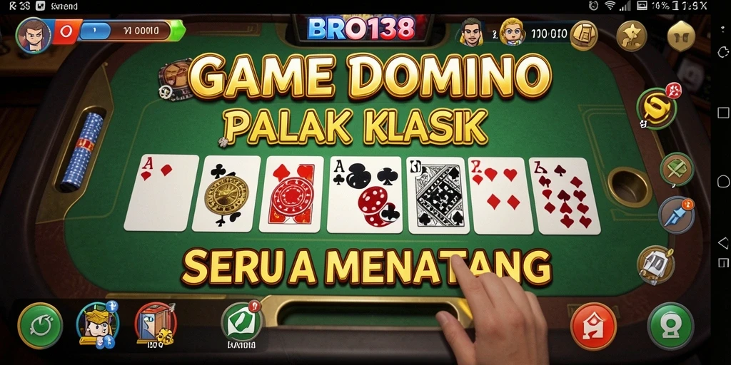 Tampilan gameplay Domino yang menyenangkan dan interaktif di BRO138.