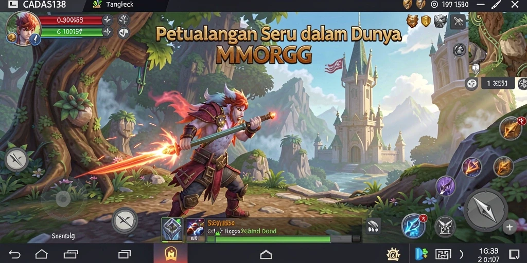 Screenshot dari gameplay <strong>CADAS138</strong> menampilkan pertarungan epik dan eksplorasi luas.
