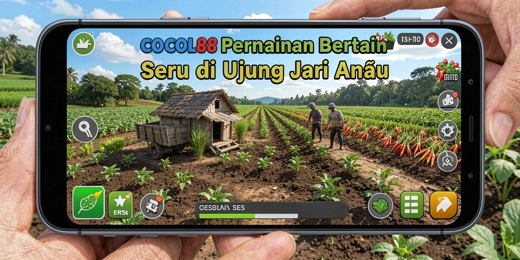 Tampilan gameplay COCOL88 yang menarik dengan aktivitas bertani.