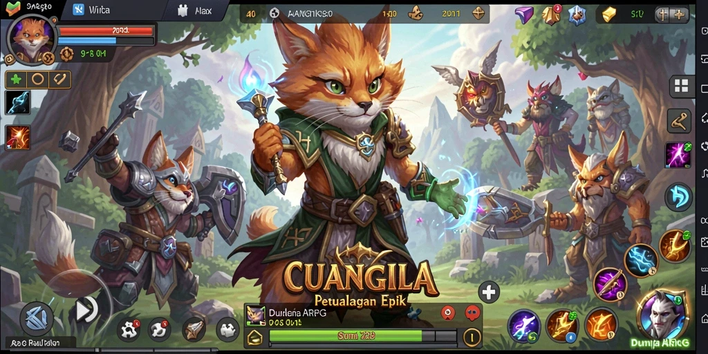 Tampilan gameplay dinamis dalam petualangan ARPG CUANGILA.