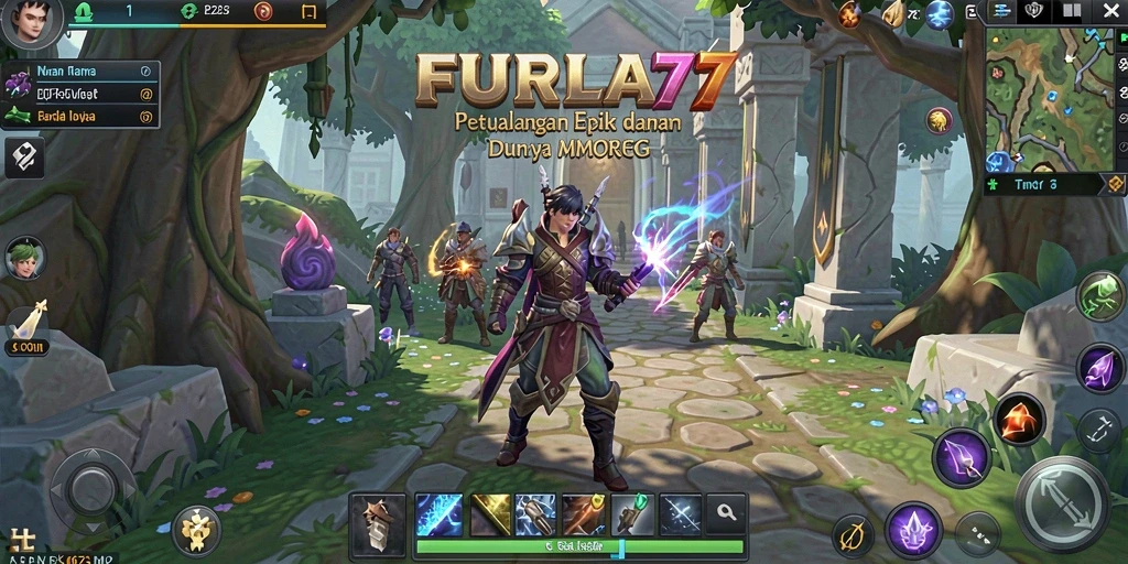 Tampilan aksi seru dalam FURLA77 saat pemain bertarung.