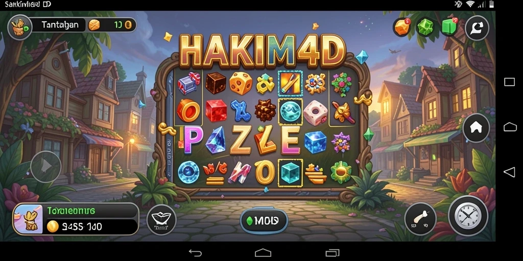 Tampilan gameplay HAKIM4D dengan berbagai tantangan puzzle yang menarik.