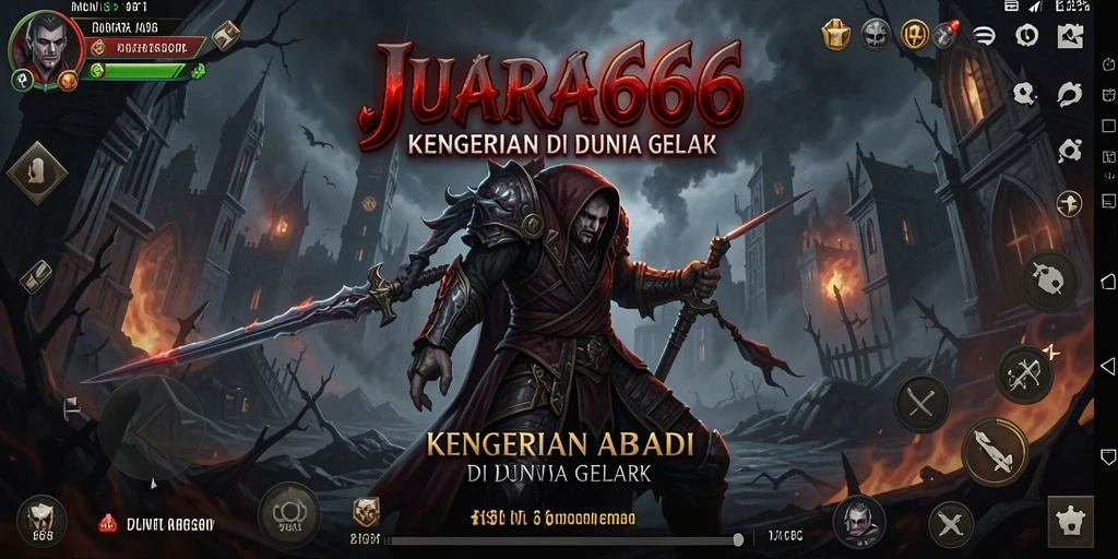 Screenshot gameplay menegangkan dari JUARA666 yang menunjukkan suasana Horror.