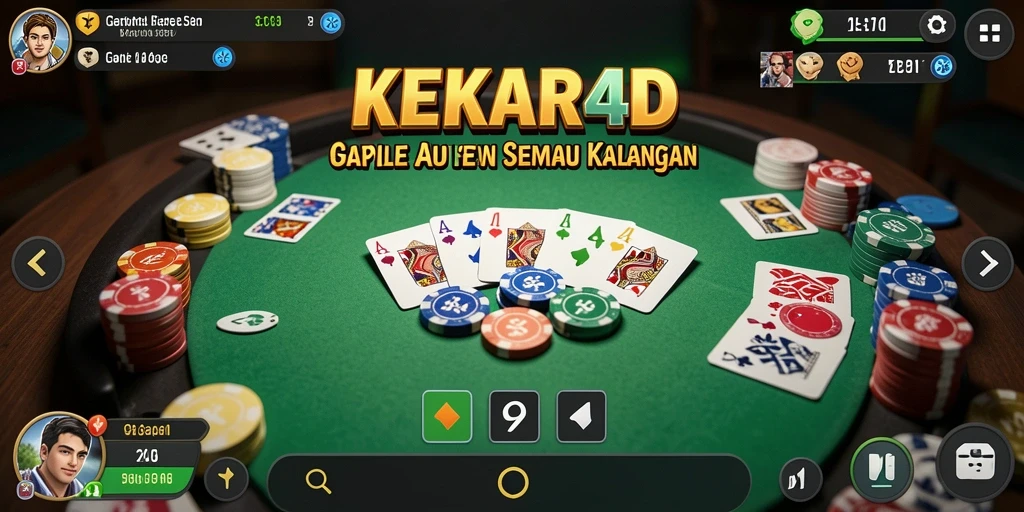 Screenshot gameplay KEKAR4D menampilkan keseruan bermain Gaple.