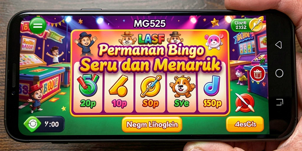 Tampilan seru gameplay Bingo di MG525 yang penuh warna.