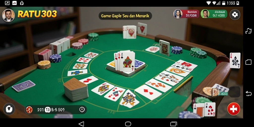 Tampilan gameplay Gaple yang seru dan interaktif di RATU303.