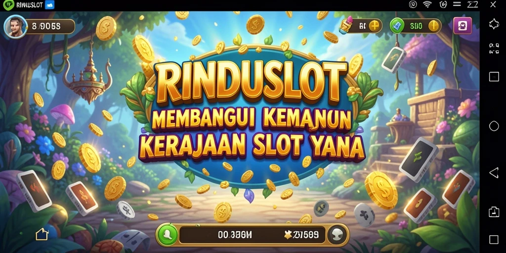 Tampilan gameplay RINDUSLOT yang menampilkan keseruan membangun kasino.