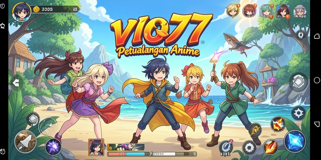 Tampilan epik dari gameplay VIO77 dengan karakter Anime yang menarik.